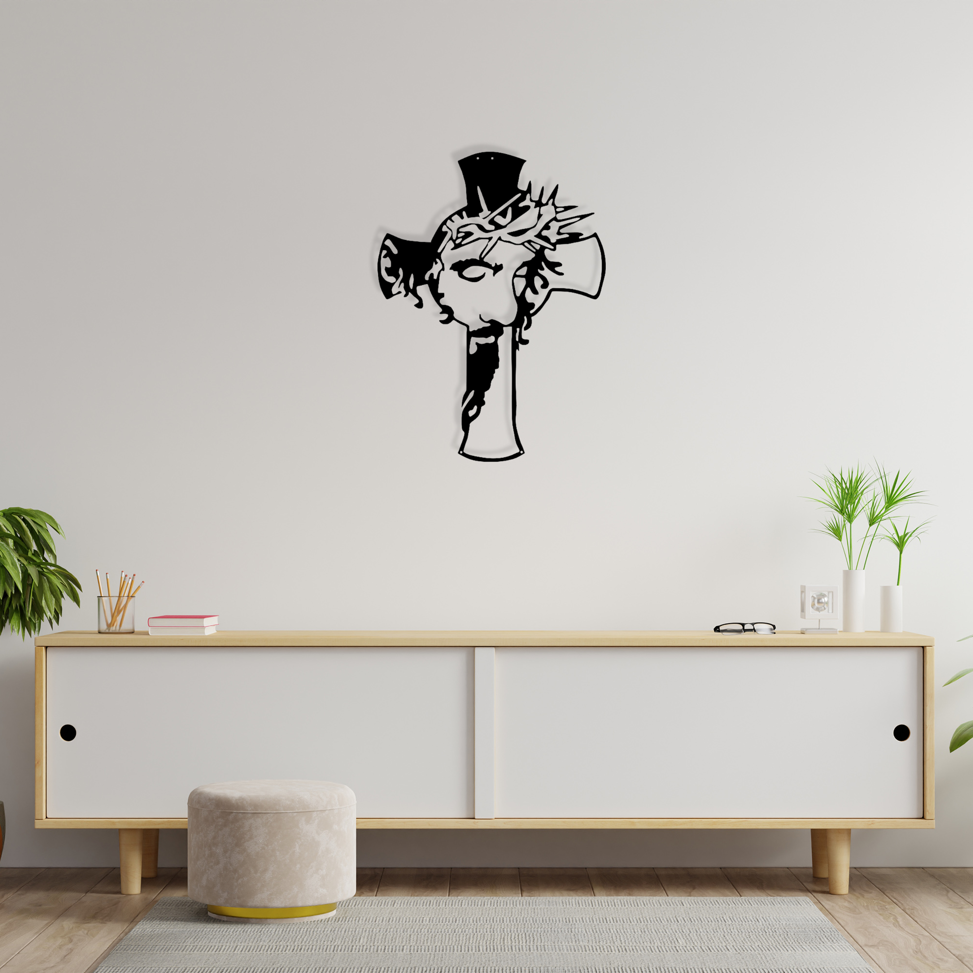Jesus Christ Metal Wall Art, Christian Metal Wall Decor, Jesus Cross Wall Hangings, Catholic Metal Wall Art, Cross with Jesus Wall Decor
