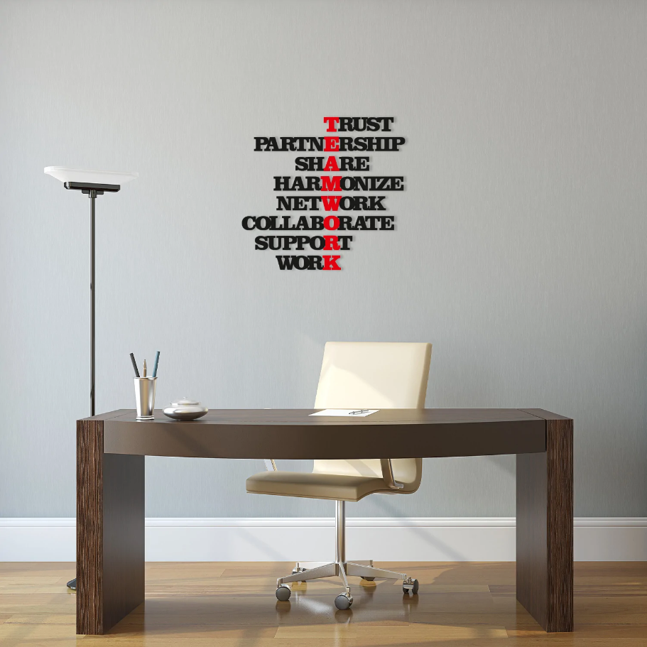 DY Teamwork Patterned Metal Wall Hanger Suitable for All Walls 1.5mm Thick 70x65cm