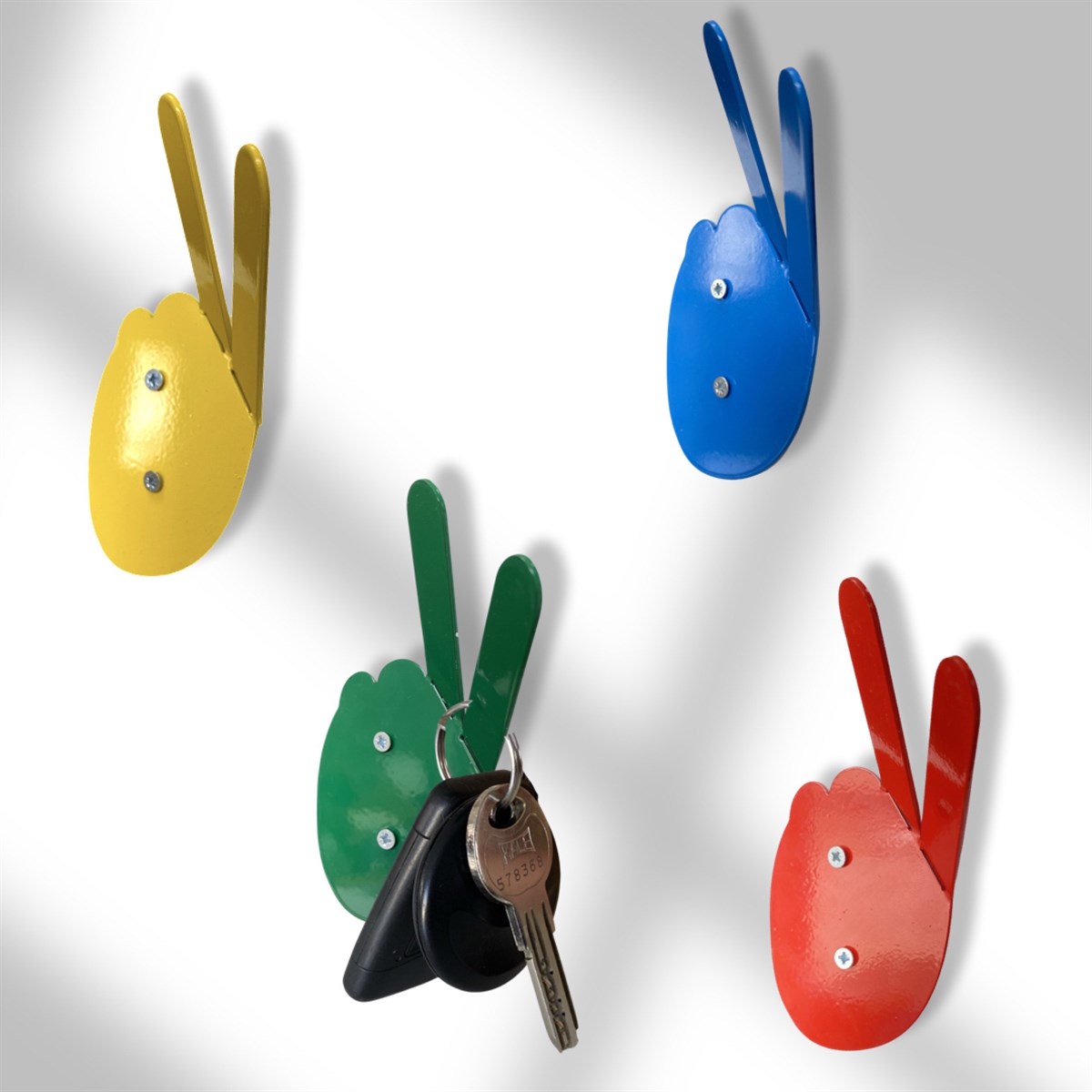 Set of 4 Metal Hand Shaped Wall Hook, Metal Towel Hook, Decorative Hanger Set, Unique Design Hanger, Coat Hook Set, Decorative Wall Hooks