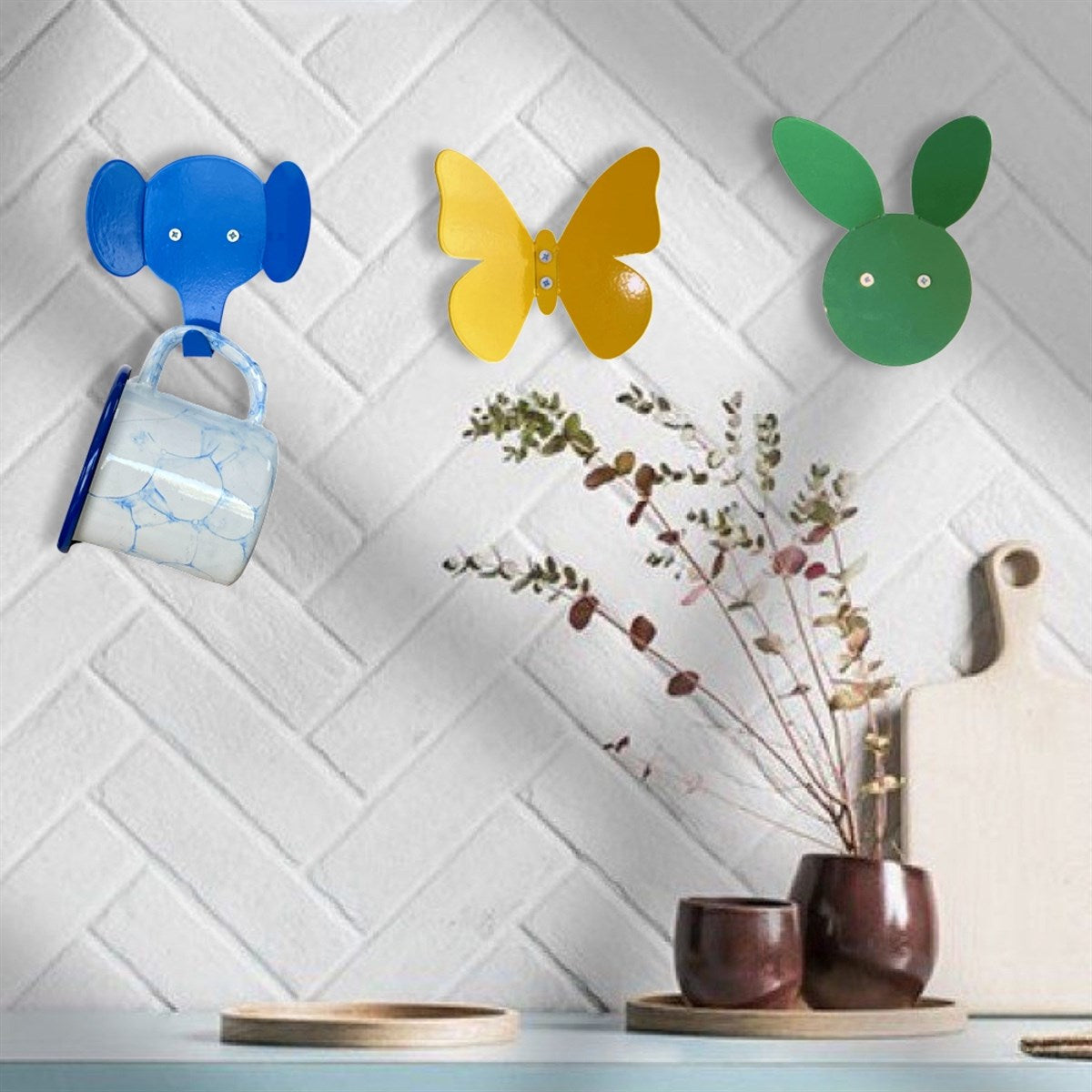 Metal Animal Figure Wall Hook Set, Decorative Animal Hooks for Kids, Cute Coat Hooks, Metal Towel Hook, Bag Hook for Nursery Room