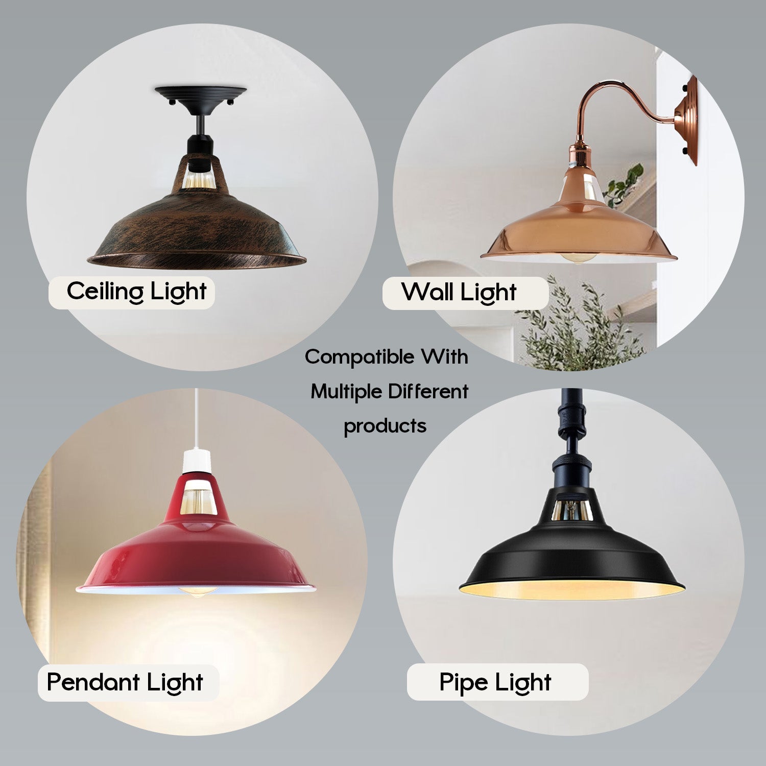 Blue Barn Slotted Metal E27 Fit Pendant Lamp Shade~1075
