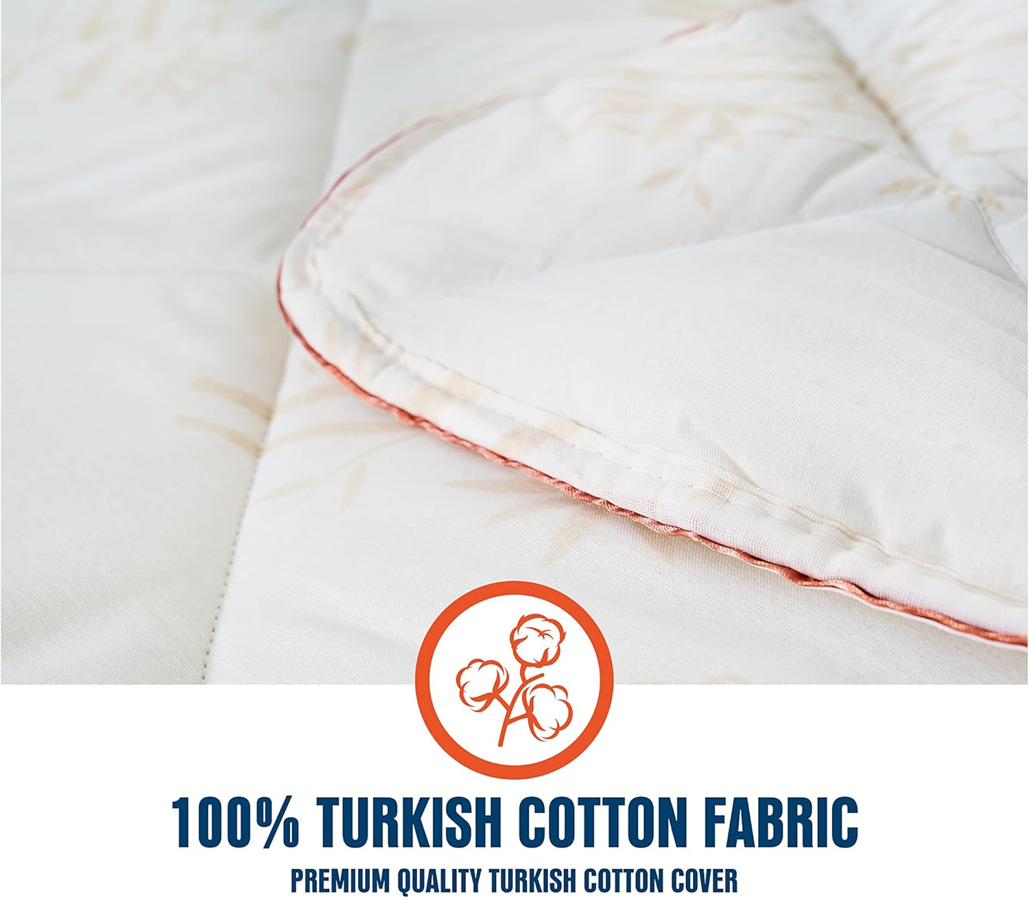 Bamboo Luxury Hotel Comforter %100 Turkish Cotton Cover 10.5 Tog 3-D Box Stitched Adaptive Climate Control Perfect Warmth and Cooling Breathable Duvet All Season (King Size)