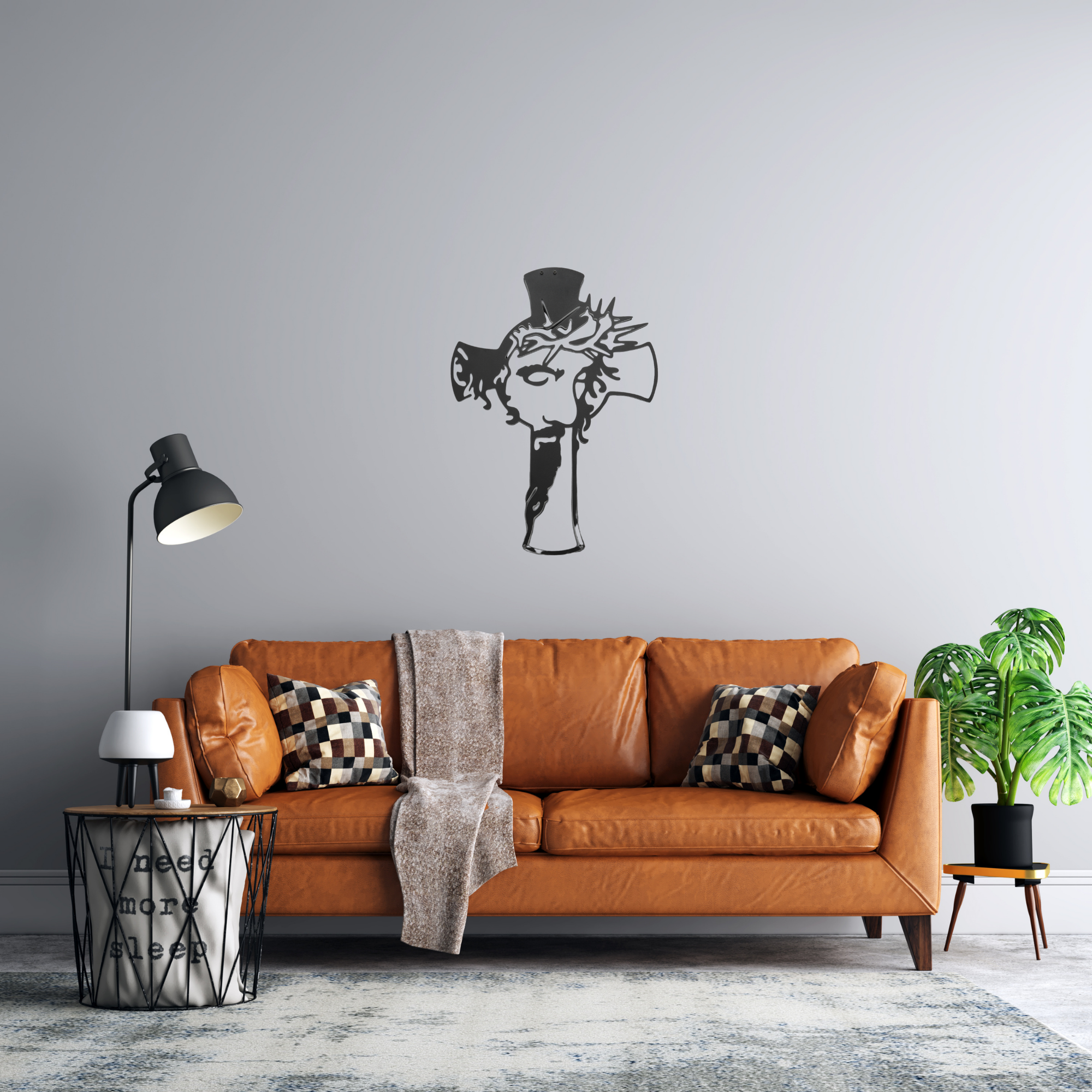 Jesus Christ Metal Wall Art, Christian Metal Wall Decor, Jesus Cross Wall Hangings, Catholic Metal Wall Art, Cross with Jesus Wall Decor