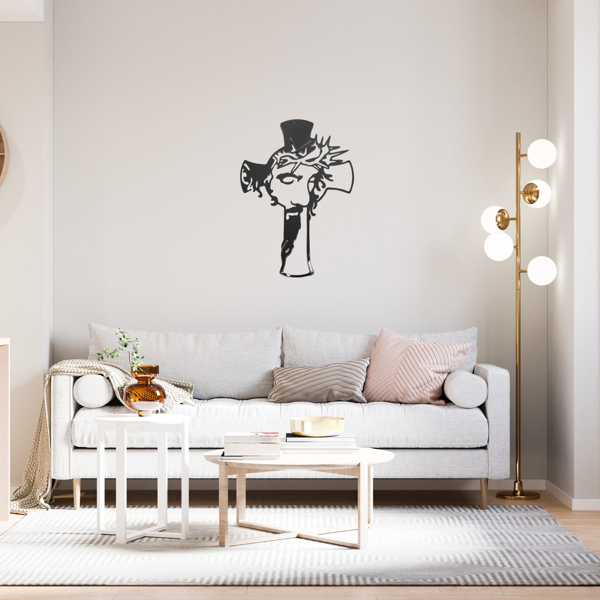 Jesus Christ Metal Wall Art, Christian Metal Wall Decor, Jesus Cross Wall Hangings, Catholic Metal Wall Art, Cross with Jesus Wall Decor