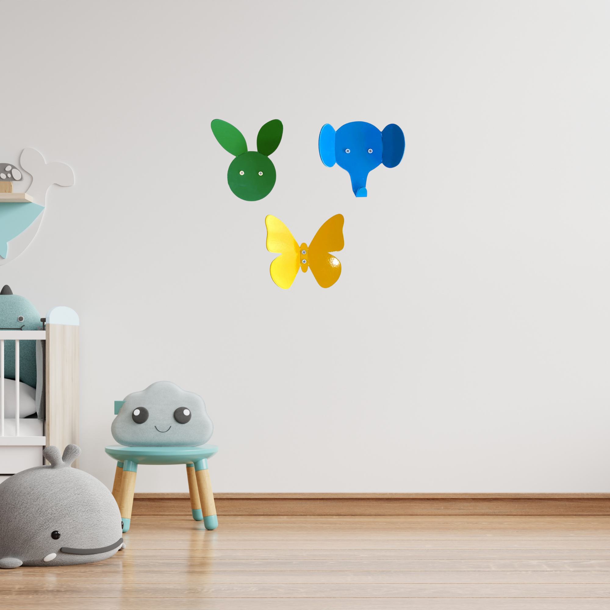 Metal Animal Figure Wall Hook Set, Decorative Animal Hooks for Kids, Cute Coat Hooks, Metal Towel Hook, Bag Hook for Nursery Room