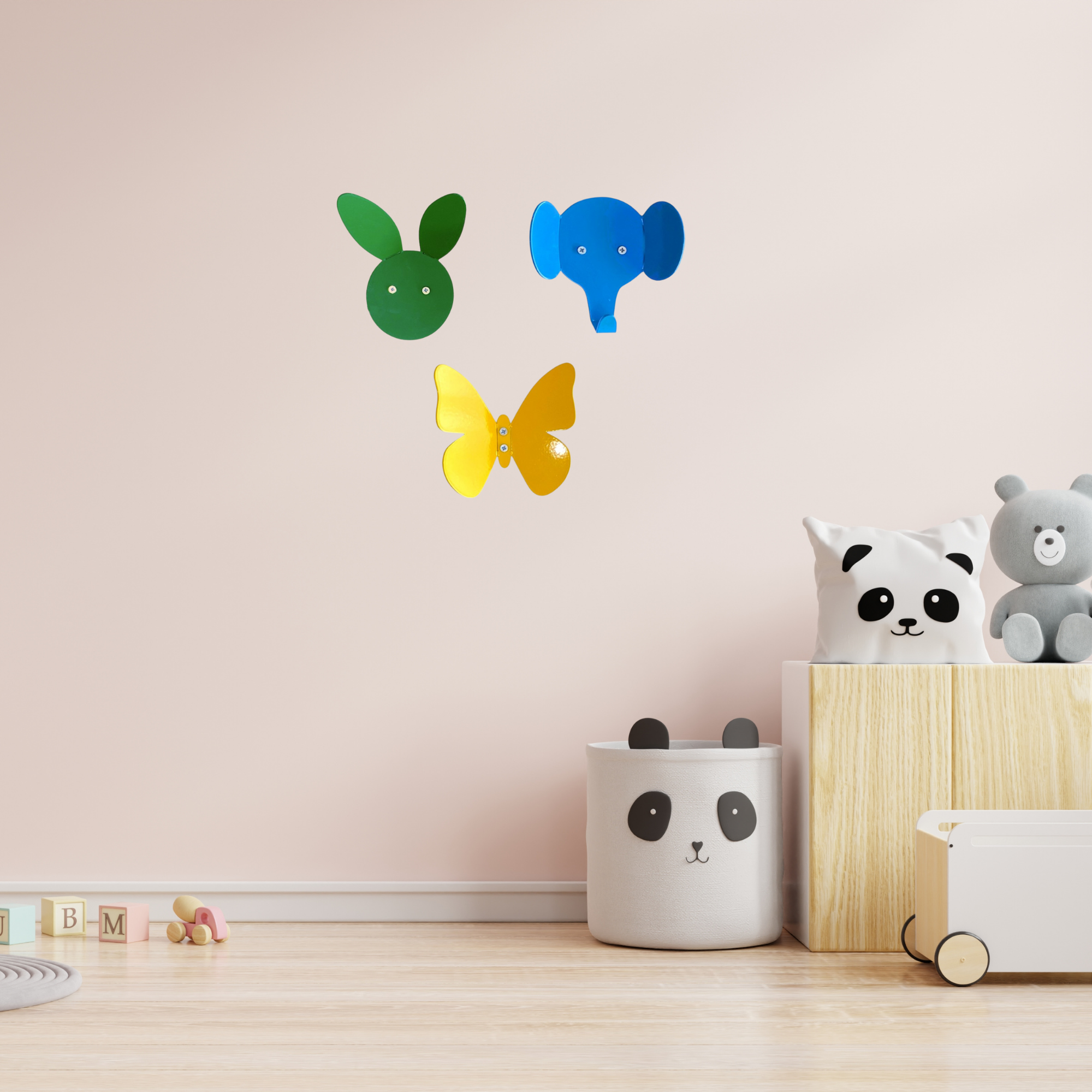 Metal Animal Figure Wall Hook Set, Decorative Animal Hooks for Kids, Cute Coat Hooks, Metal Towel Hook, Bag Hook for Nursery Room