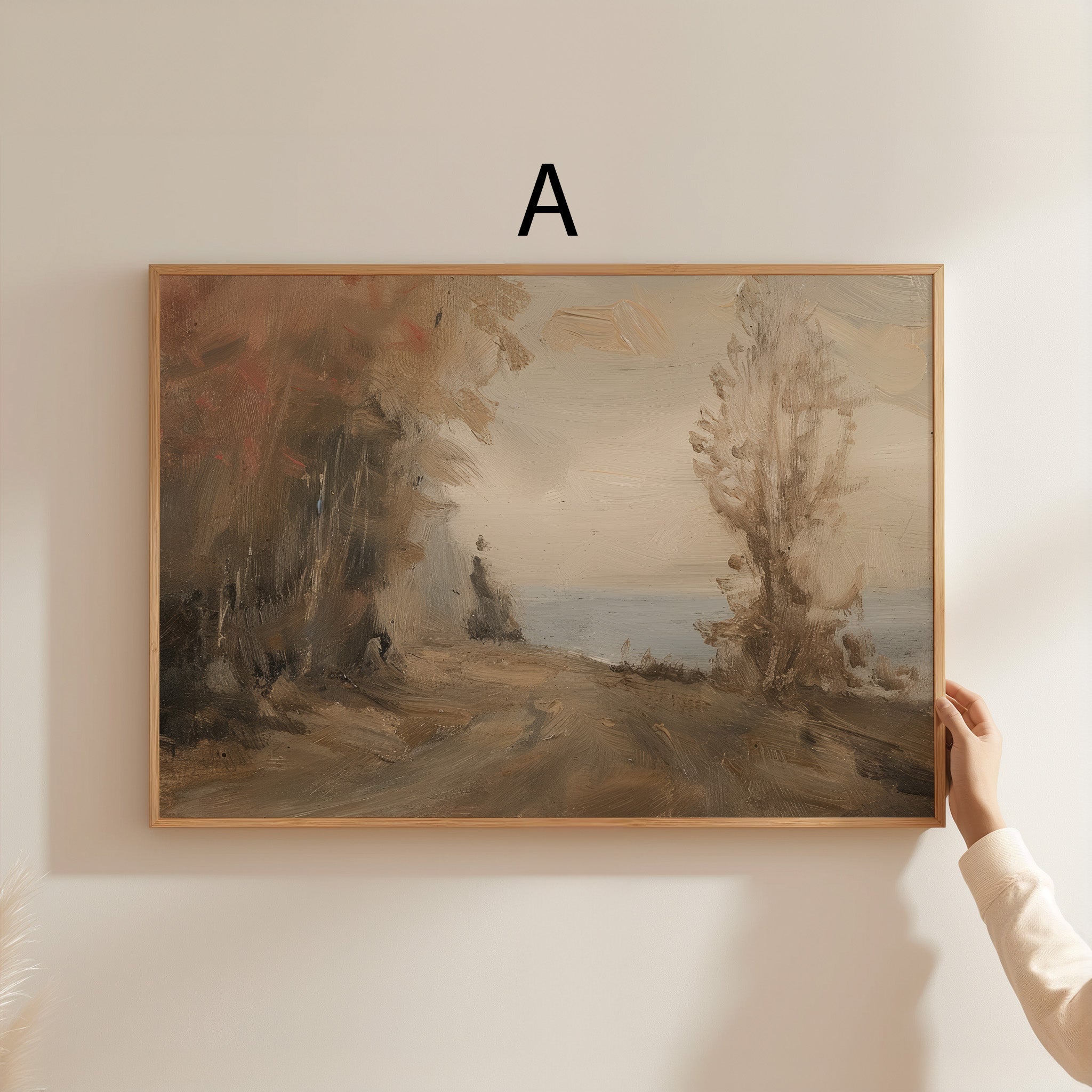 Moderne Vintage Landschaft Poster · Geschenkidee · Natur Flusslandschaften Dorfansichten Klassische Wandkunst · Dekoprint ohne Rahmen-2