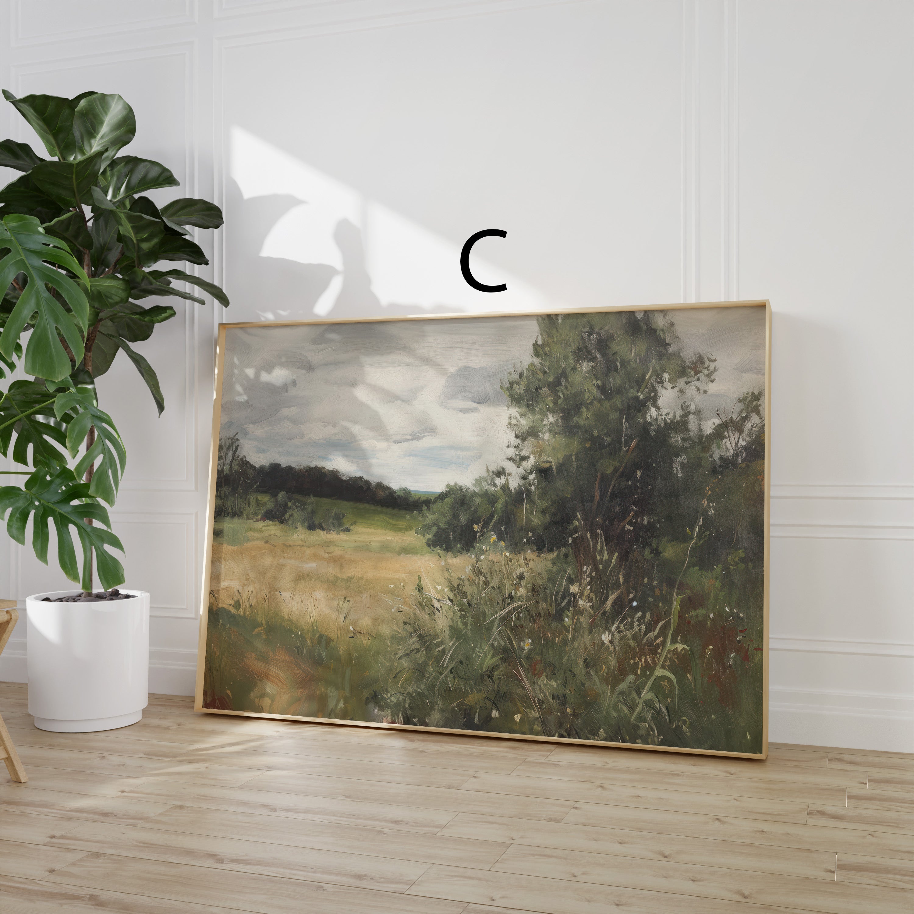 Moderne Vintage Landschaft Poster · Geschenkidee · Flusslandschaft Pferde Stillleben Klassische Wandkunst · Dekoprint ohne Rahmen-4