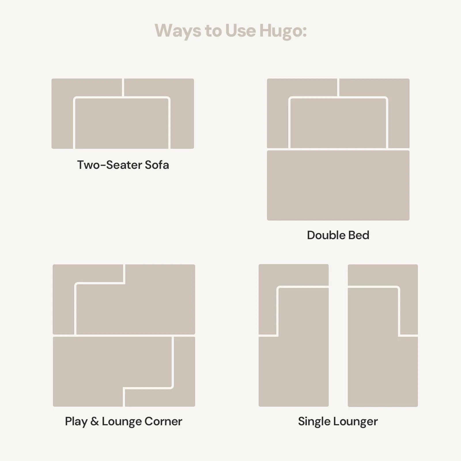 Hugo Khaki Convertible Sofa Bed