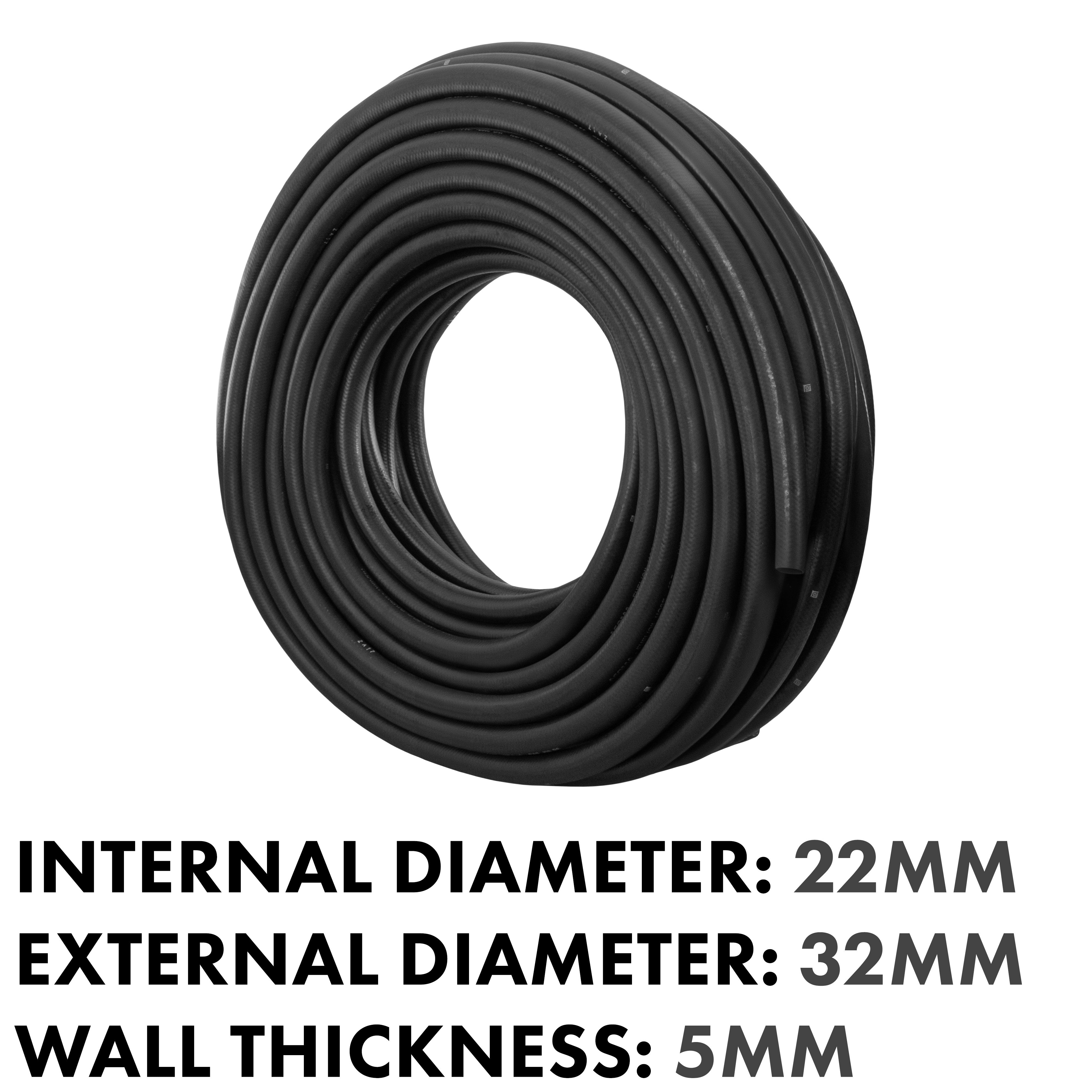Rubber 22mm Braided Fuel, Oil Hose SAE J30 R6 for Pipe and Water Fitting