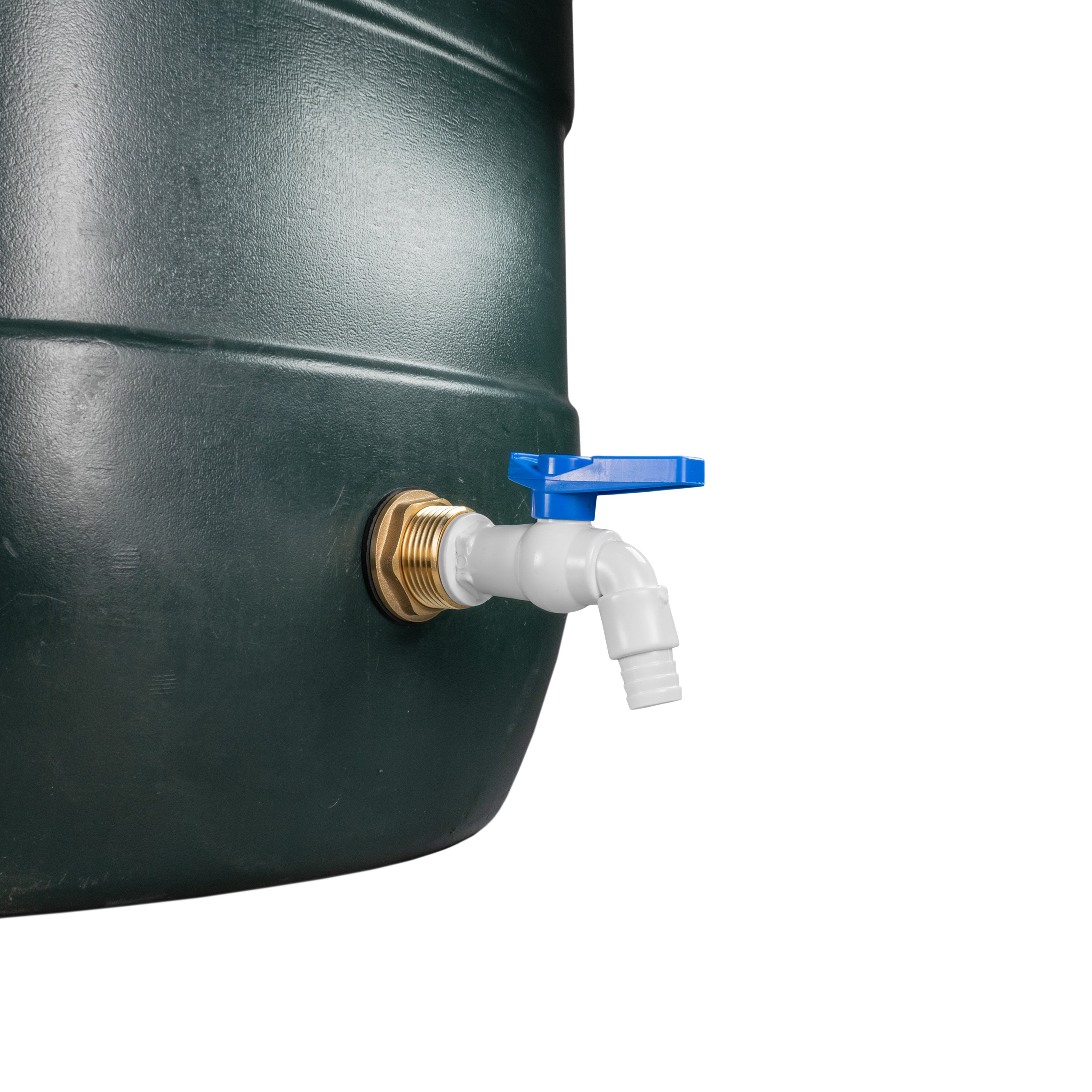 Water Butt Brass Kit 1in with White PVC Tap Hose Connector Set Hose Pipe Fitting