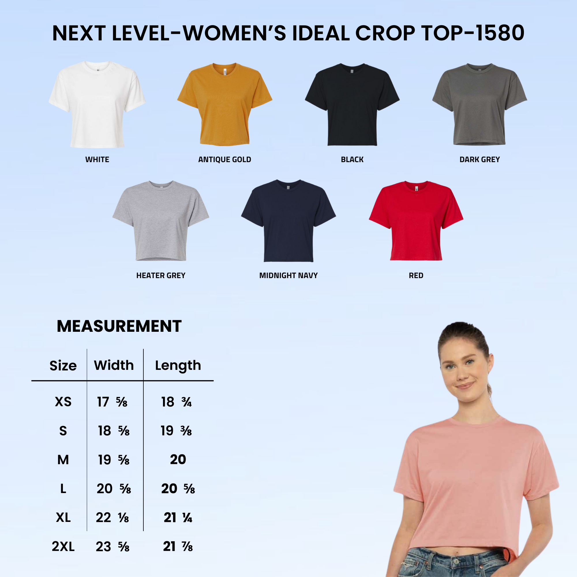 Women's Ideal Crop Top - Next Level 1580