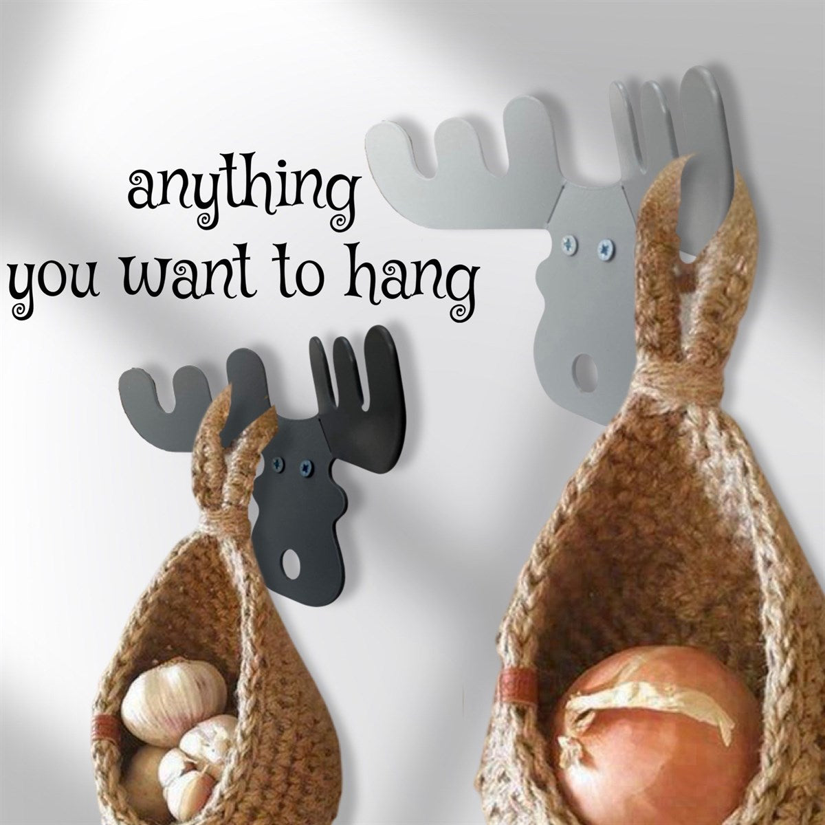 Set of 3 Metal Deer Wall Hook, Decorative Animal Wall Hooks, Metal Towel Hook, Coat Hook Set, Cute Wall Hook for Kids, Nursery Wall Decor