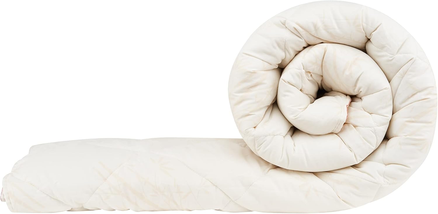 Bamboo Luxury Hotel Comforter %100 Turkish Cotton Cover 10.5 Tog 3-D Box Stitched Adaptive Climate Control Perfect Warmth and Cooling Breathable Duvet All Season (King Size)