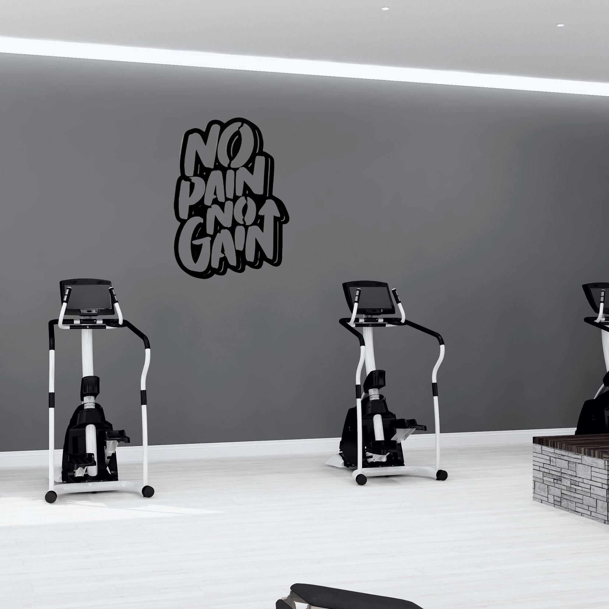 No Pain No Gain Metal Wall Art, Wall Hangings, Gym Wall Decor, Sport Wall Art, Workout Room Wall Art, Fitness Motivation Quote Wall Art
