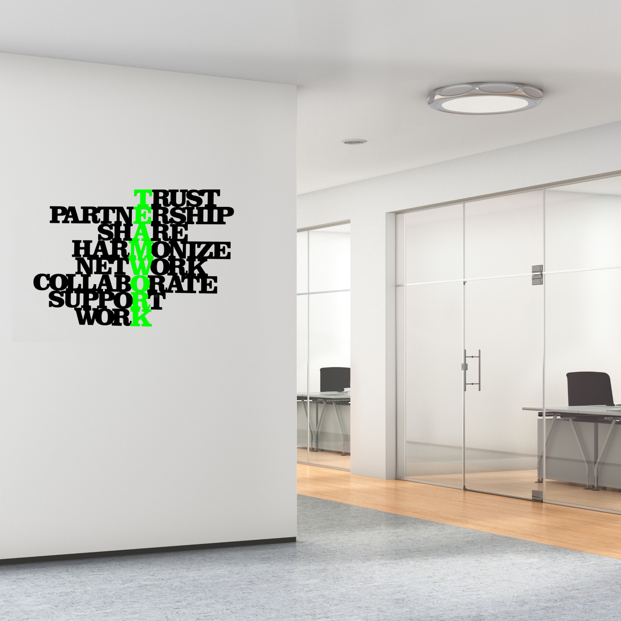 DY Teamwork Patterned Metal Wall Hanger Suitable for All Walls 1.5mm Thick 70x65cm