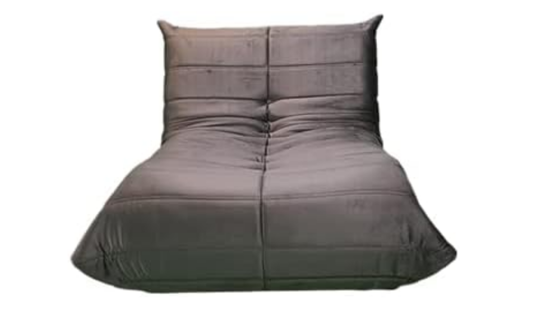 Wooden Frame Large Armless Soft Velvet Accent Chair