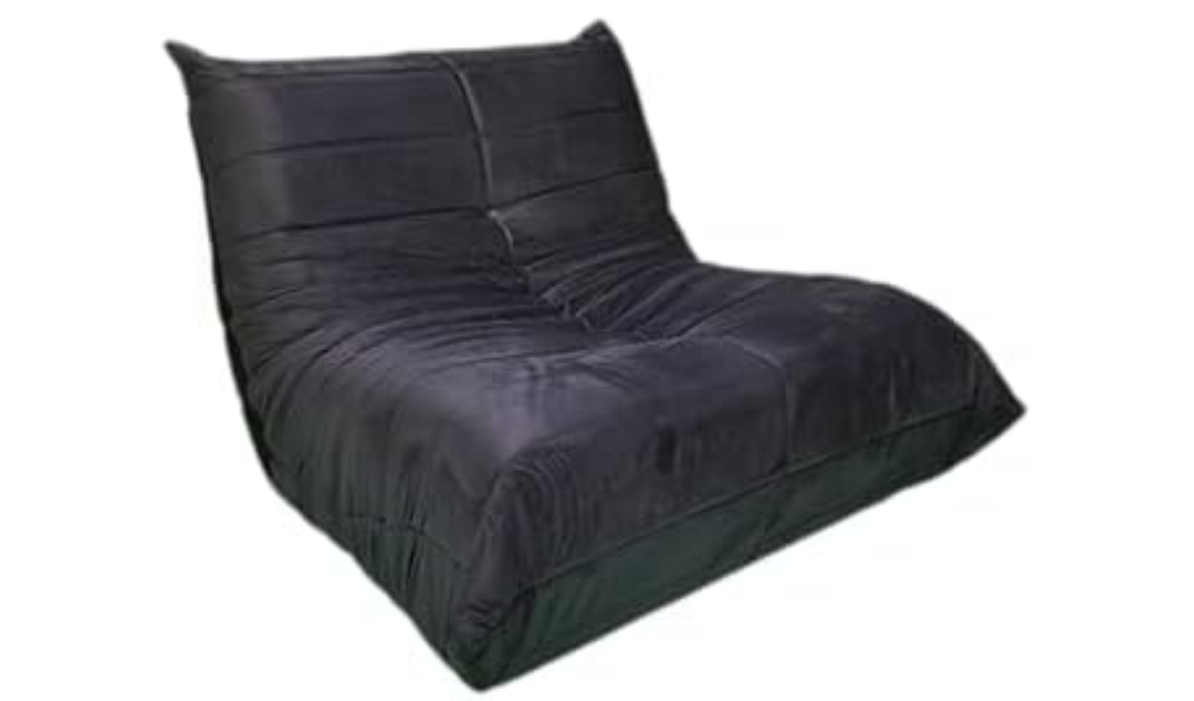 Wooden Frame Large Armless Soft Velvet Accent Chair