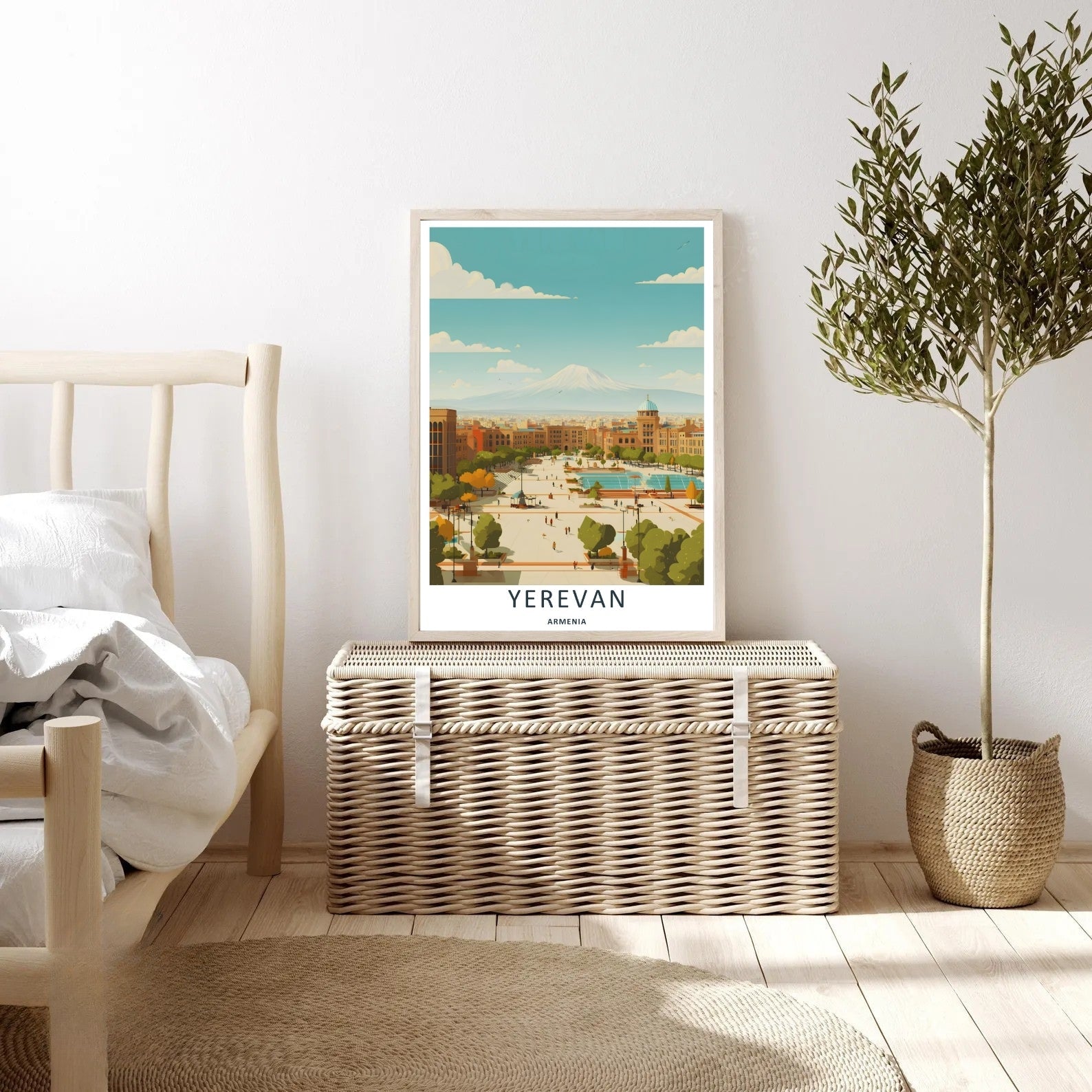Yerevan Republic Square Poster: Mount Ararat Armenia City Print-3