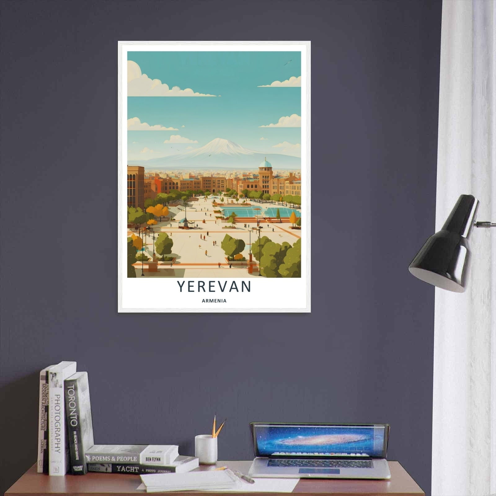 Yerevan Republic Square Poster: Mount Ararat Armenia City Print-1