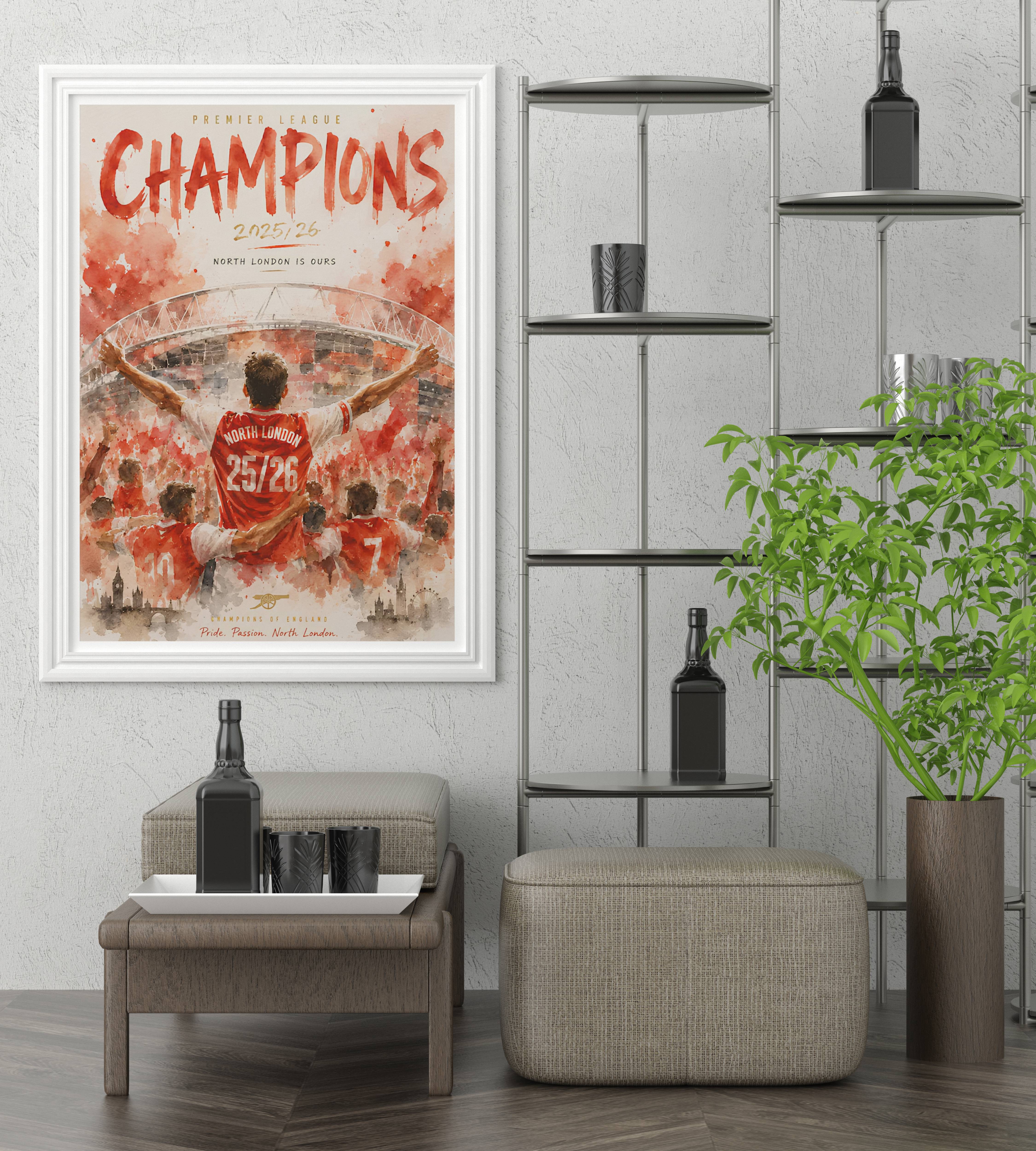 Arsenal Premier League Champions 2025/26 Poster-4