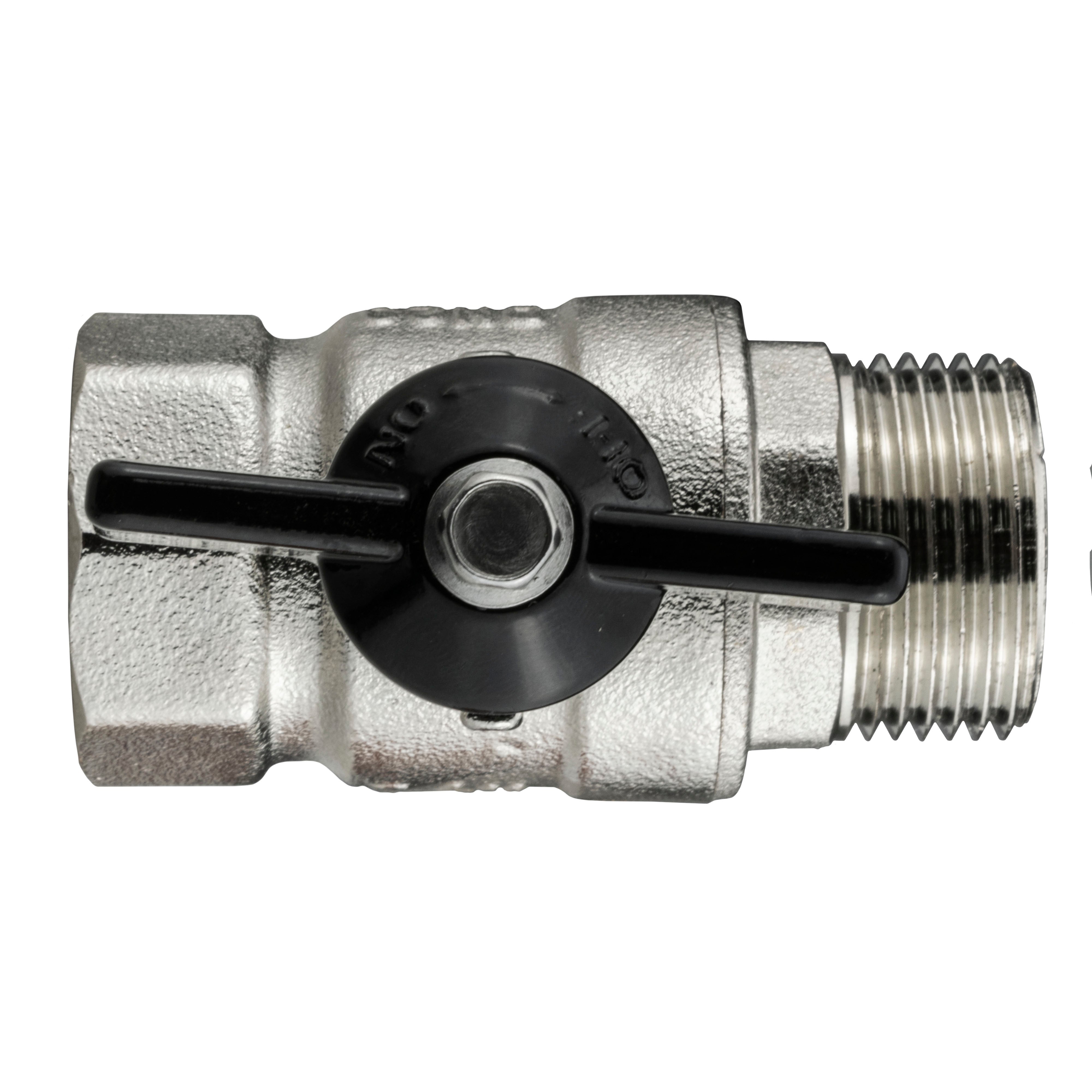 Brass Nickel-Plated Butterfly Valve 1/2in BSPM-F for Pipe and Water Fitting