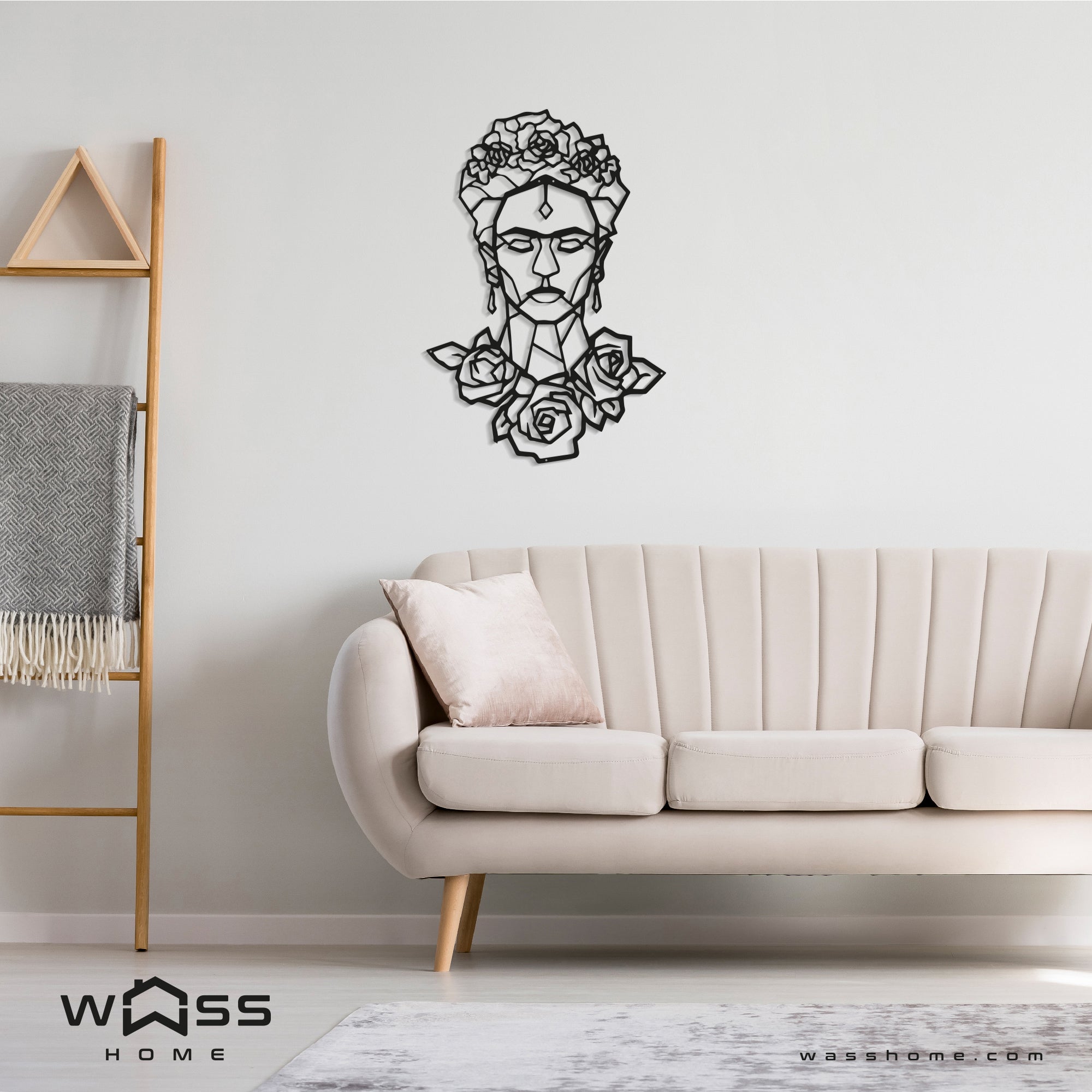 Frida Kahlo Metal Wall Art, Frida Wall Hanging, Metal Wall Sculpture, Modern Wall Art, Metal Portrait of Frida Kahlo, Black Metal Wall Art