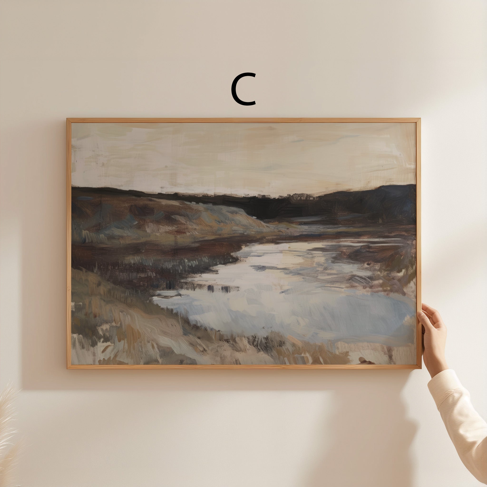 Moderne Vintage Landschaft Poster · Geschenkidee · Natur Flusslandschaften Dorfansichten Klassische Wandkunst · Dekoprint ohne Rahmen-4