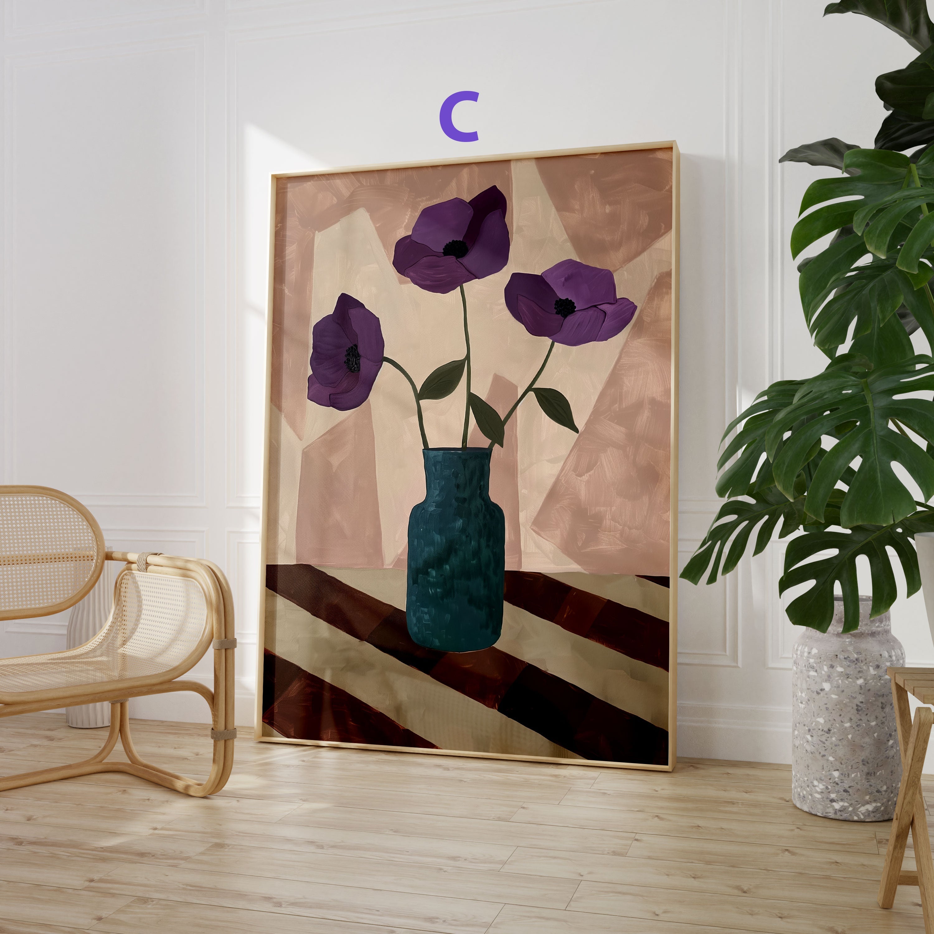 Moderne Kunst Poster · Geschenkidee · Blumen, Stillleben und Abstrakte Malerei · Dekoprint ohne Rahmen-4