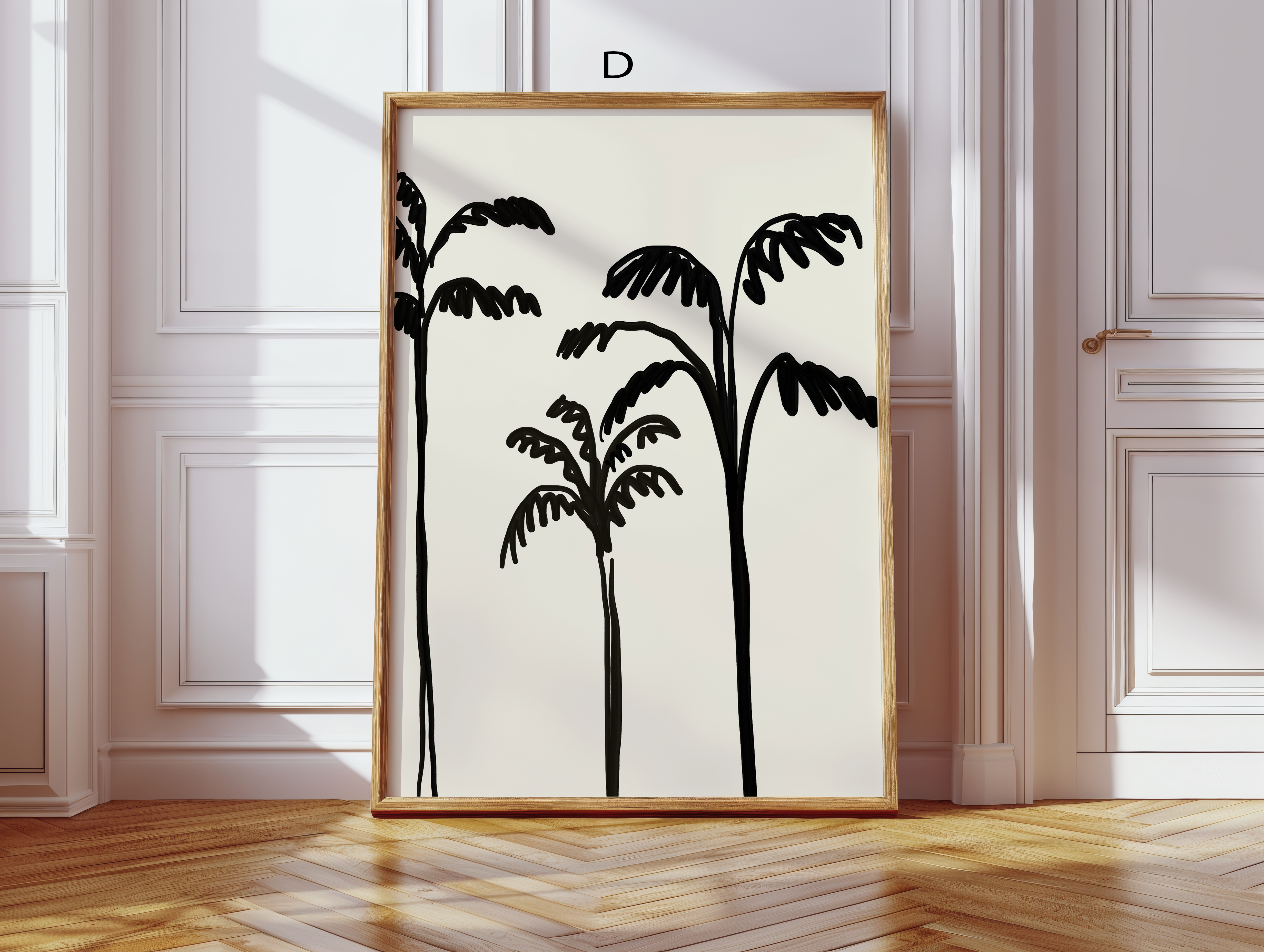 Abstrakte Kunst Poster · Geschenkidee · Mid-Century Modern Figuren, Palmen, Formen & Linien Illustrationen · Dekoprint ohne Rahmen-5