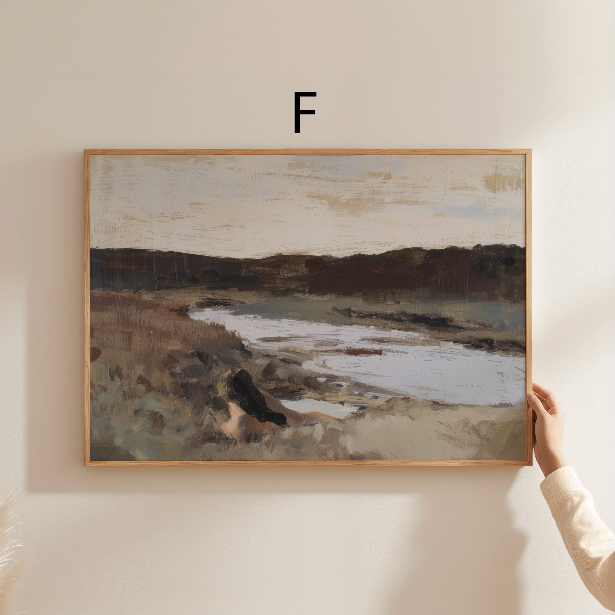 Moderne Vintage Landschaft Poster · Geschenkidee · Natur Flusslandschaften Dorfansichten Klassische Wandkunst · Dekoprint ohne Rahmen-7