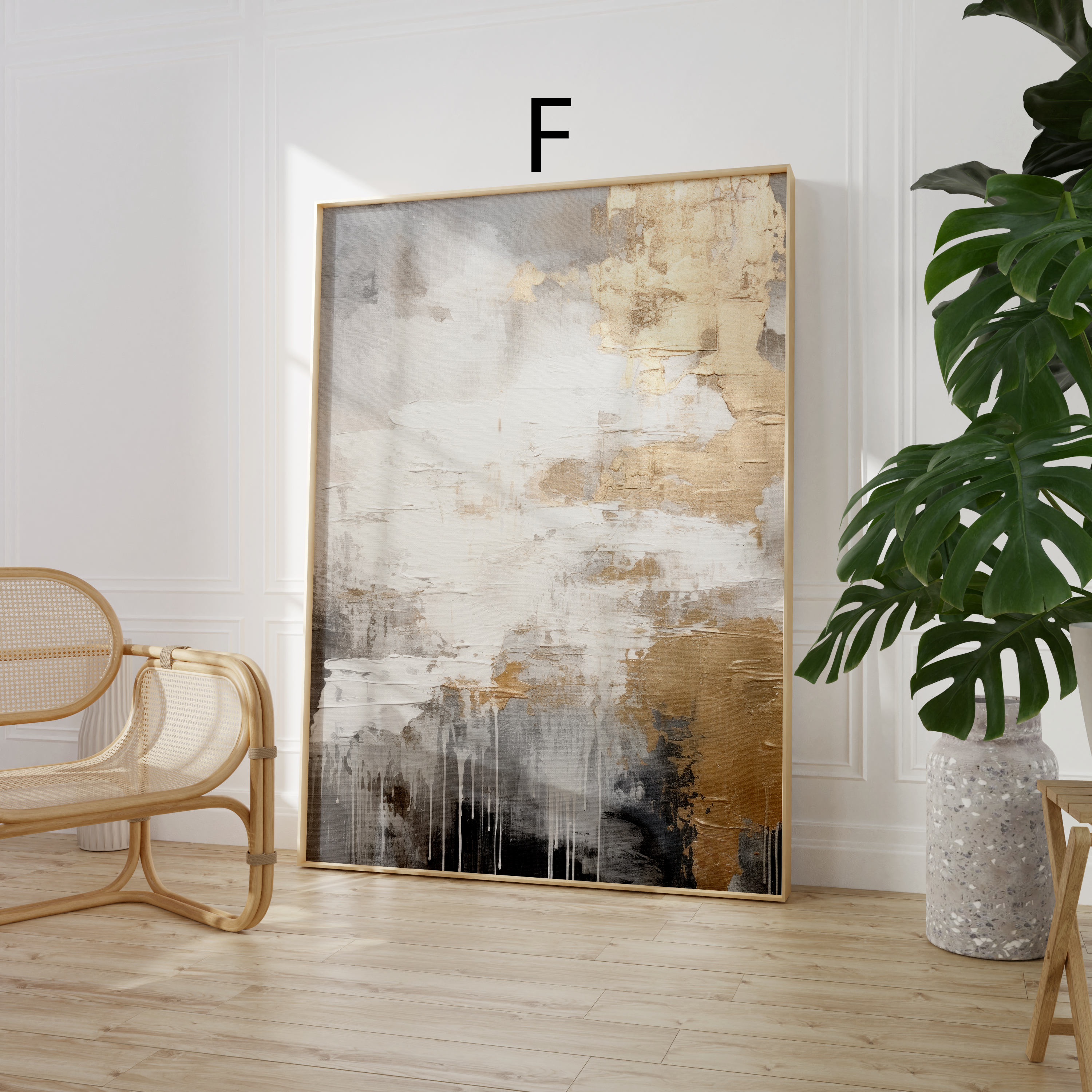 Abstrakte Kunst Poster · Geschenkidee · Beige Gold Marmor Effekt Minimalistische Wandkunst · Dekoprint ohne Rahmen-7