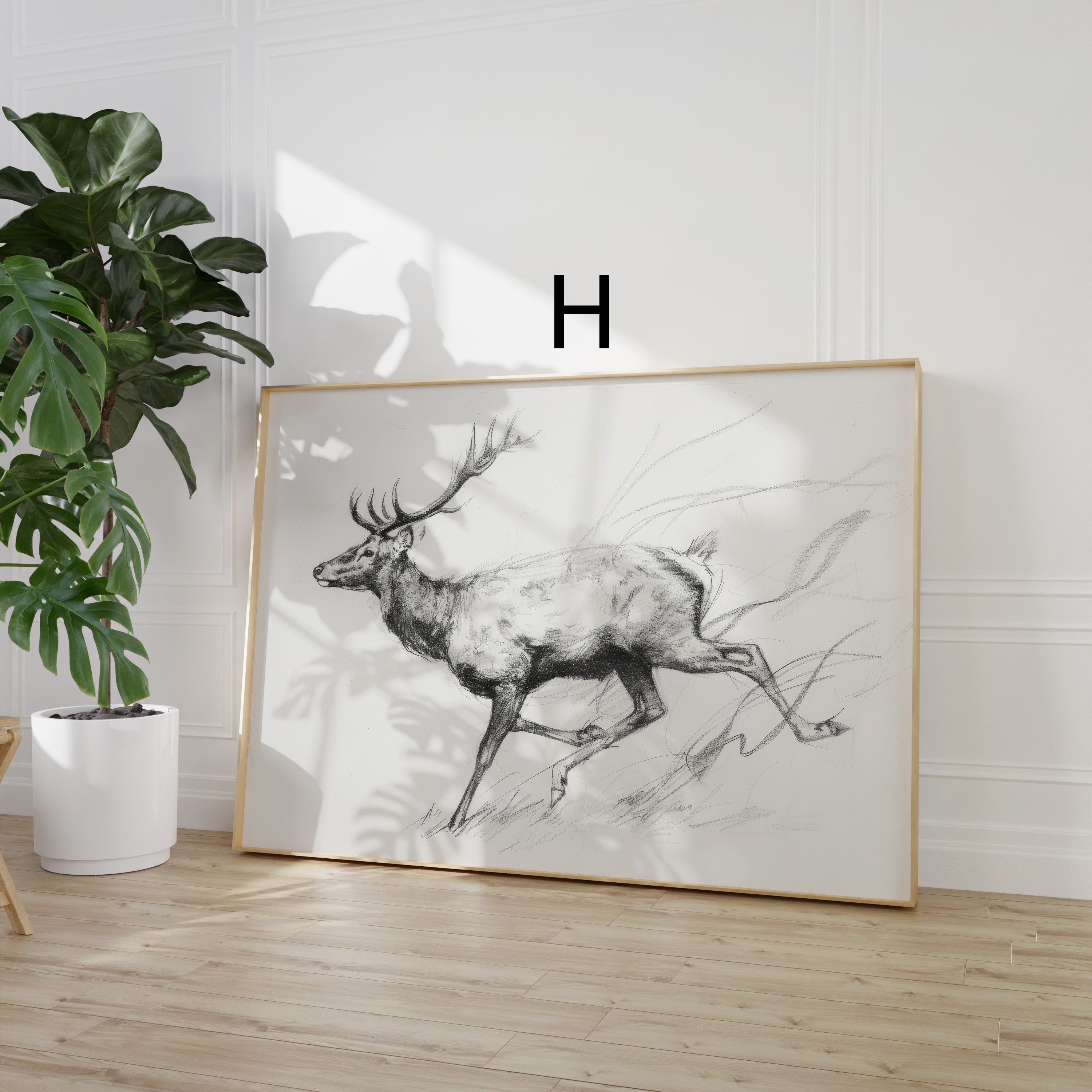 Moderne Vintage Landschaft Poster · Geschenkidee · Flusslandschaft Pferde Stillleben Klassische Wandkunst · Dekoprint ohne Rahmen-9