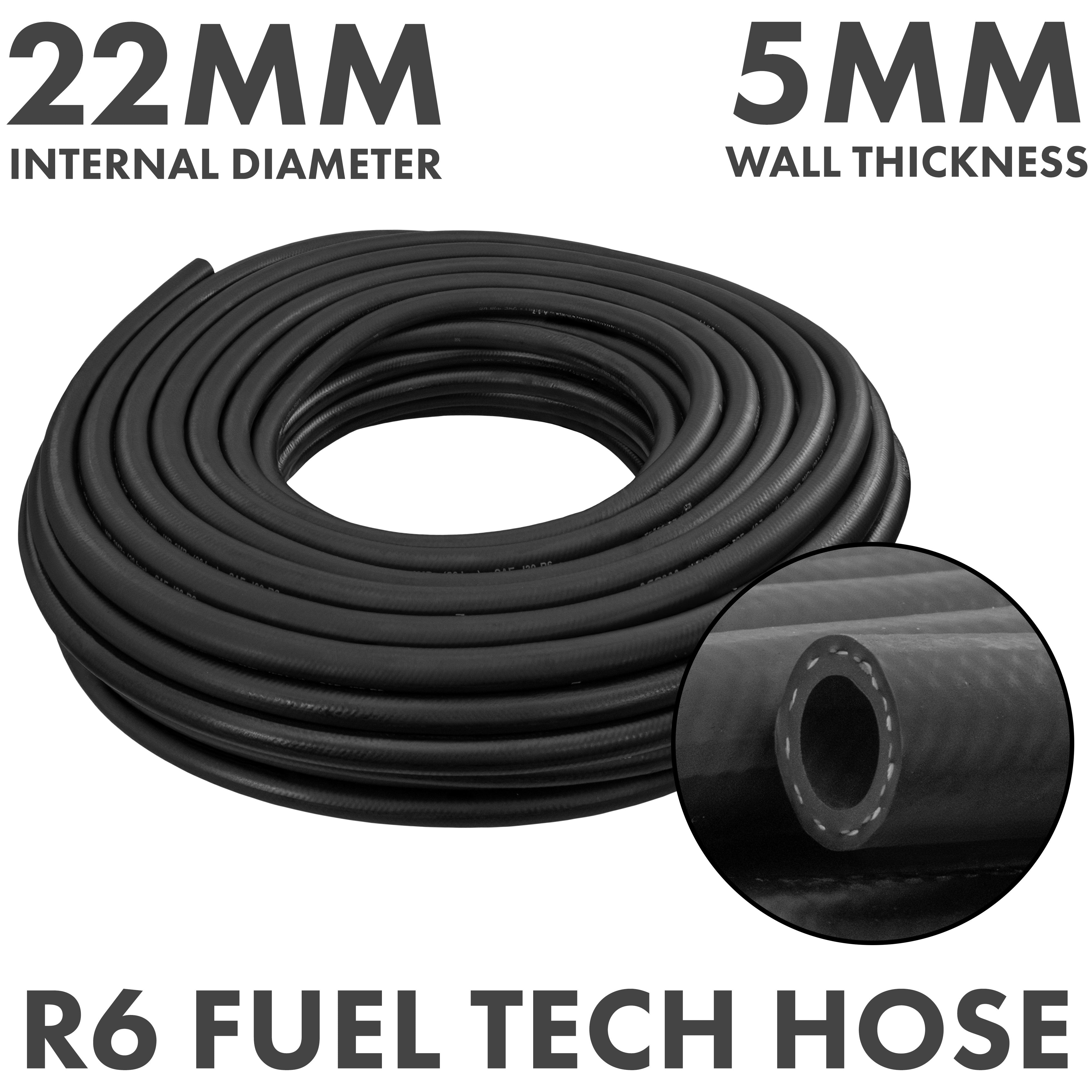 Rubber 22mm Braided Fuel, Oil Hose SAE J30 R6 for Pipe and Water Fitting