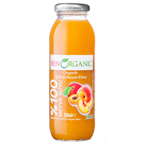 BenOrganic- APPLE APRICOT PEACH 12/250ML