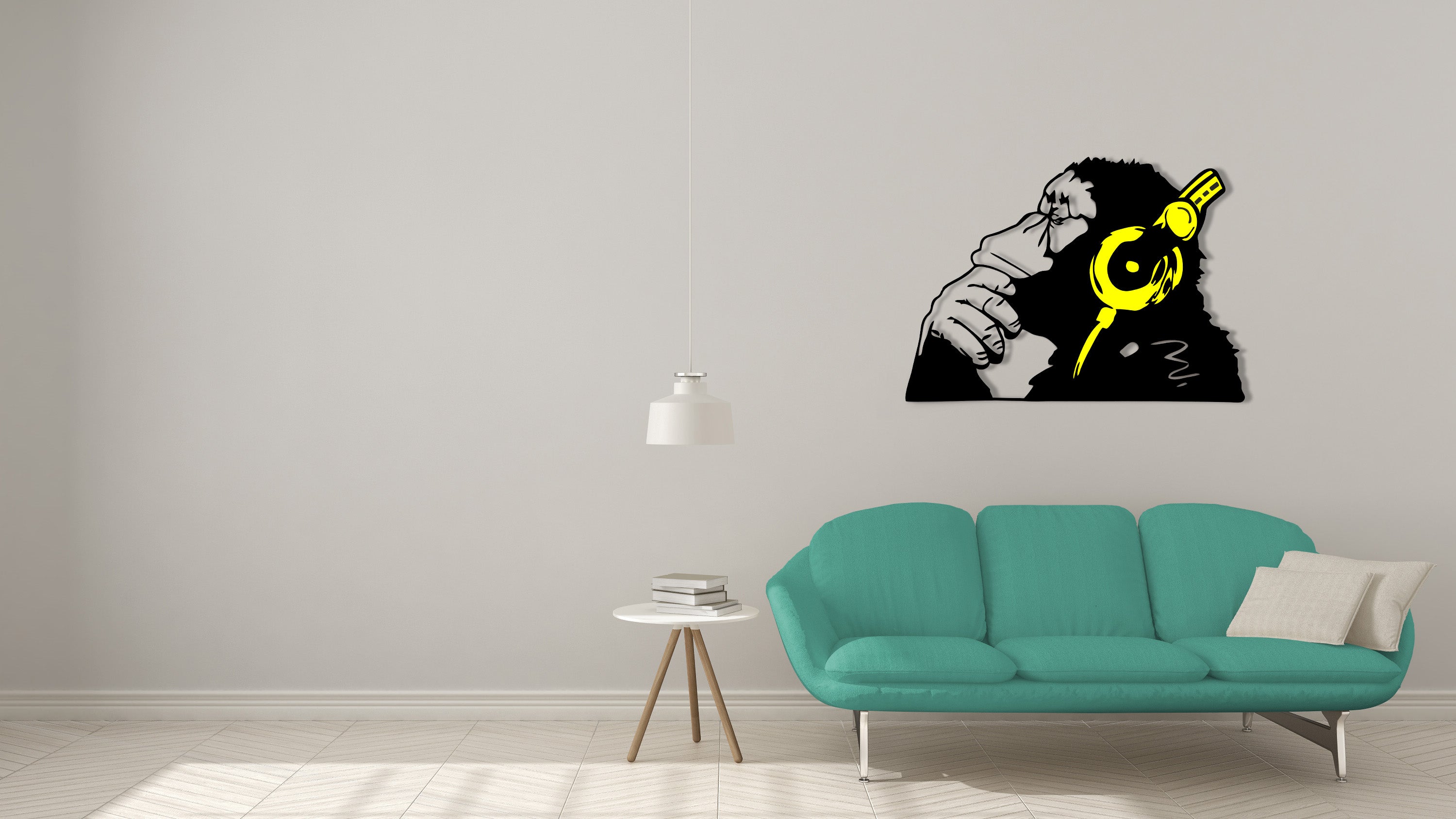 Monkey Patterned Metal Wall Hanger Suitable for All Walls 1.5mm Thick 75x55cm