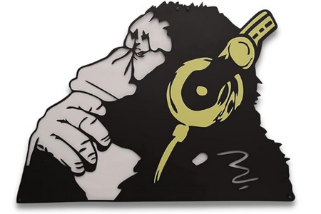 Monkey Patterned Metal Wall Hanger Suitable for All Walls 1.5mm Thick 75x55cm